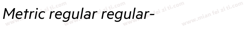 Metric regular regular字体转换
